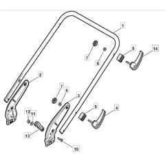 4820 PD BW - 2014-2019 - 299486123/MTF - Mountfield Rotary Mower Lower Handle Diagram