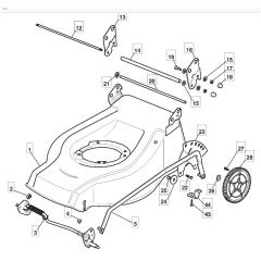 4820 PD INOX - 2009 - 291477023/M09 - Mountfield Rotary Mower Deck Diagram