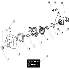 McCulloch B26 PS - 2014-02 - Carburetor & Air Filter Parts Diagram