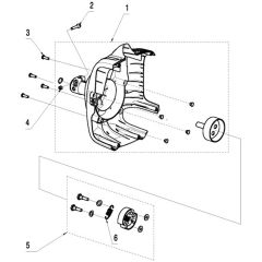 McCulloch B26 PS - 2014-02 - Clutch Cover Parts Diagram