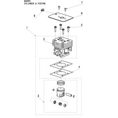 McCulloch B26 PS - 2014-02 - Cylinder Piston Parts Diagram