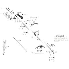 McCulloch B28PS - 966778401 - 2012-04 - Shaft & Handle Parts Diagram