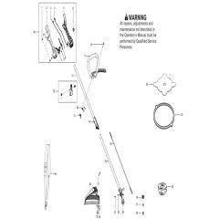 McCulloch B428PS - 967622201 - 2019-01 - Shaft & Handle Parts Diagram