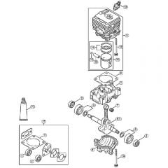 Genuine Stihl BR200 / A - Crankcase, Cylinder