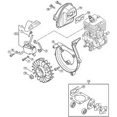 Genuine Stihl BR200 / C - Ignition system, Muffler