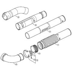 Genuine Stihl BR200 / N - Pleated hose, Blower tube