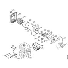 Genuine Stihl BR400 / C - Air filter, Ignition system