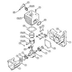 Genuine Stihl BR420 / A - Crankcase, Cylinder