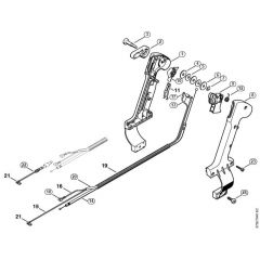 Genuine Stihl BR420 C / L - Control handle BR 420 C (46.2001)