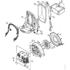 Genuine Stihl BR430 / J - Fan Housing, Shroud, Backplate