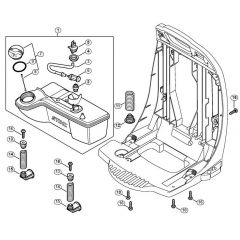 Genuine Stihl BR450 / J - Fuel tank, AV system