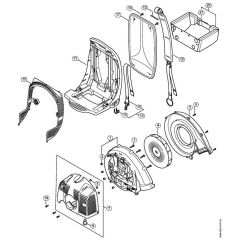 Genuine Stihl BR450 / K - Fan Housing, Shroud, Backplate BR 450