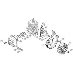 Genuine Stihl BR45 C / B - Ignition System, Muffler