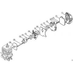 Genuine Stihl BR45 C / C - Air filter, Carburetor