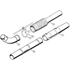 Genuine Stihl BR45 C / K - Pleated hose, Blower tube