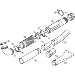 Genuine Stihl BR800 C-E / K - Pleated hose, Blower tube