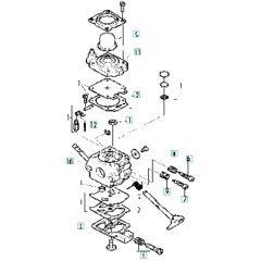 McCulloch CABRIO PLUS 347 B PREFIX 01 - 2007-01 - Carburettor (1) Parts Diagram