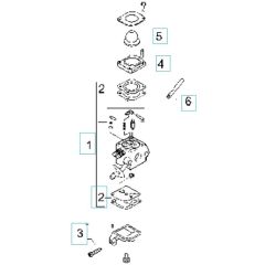 McCulloch CABRIO PLUS 347 B PREFIX 01 - 2007-01 - Carburettor (2) Parts Diagram