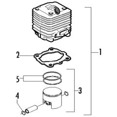 McCulloch CABRIO PLUS 347 B PREFIX 01 - 2007-01 - Cylinder Piston Parts Diagram