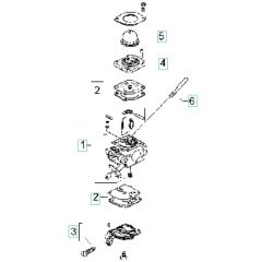 McCulloch CABRIO PLUS 347 B PREFIX 02 - 2007-01 - Carburettor (2) Parts Diagram