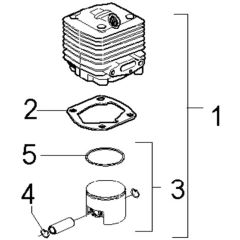 McCulloch CABRIO PLUS 347 L PREFIX 02 - 2007-01 - Cylinder Piston Parts Diagram