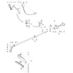 McCulloch CABRIO PLUS 437 B PREFIX 01 - 2007-01 - Shaft & Handle Parts Diagram