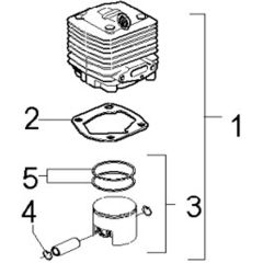 McCulloch CABRIO PLUS 437L PREFIX 02 - 2007-01 - Cylinder Piston (3) Parts Diagram