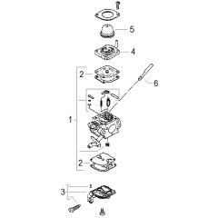 McCulloch CABRIO PLUS 467 B PREFIX 01 - 2007-01 - Carburettor (1) Parts Diagram