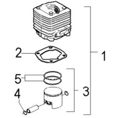 McCulloch CABRIO PLUS 467 B PREFIX 01 - 2007-01 - Cylinder Piston (2) Parts Diagram