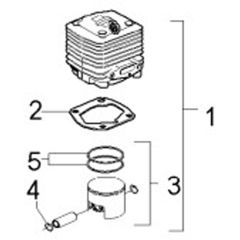McCulloch CABRIO PLUS 497 L - 2007-01 - Cylinder Piston (1) Parts Diagram