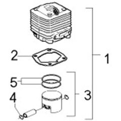 McCulloch CABRIO PLUS 497 L - 2007-01 - Cylinder Piston (3) Parts Diagram