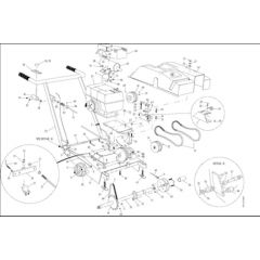 Hayter Condor Ratchet Drive - 511L (511L001001 - 511L099999) - Main Frame Assembly