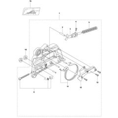 McCulloch CS340 - 966631401 - 2011-03 - Chain Brake & Clutch Cover Parts Diagram