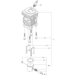 McCulloch CS340 - 966631401 - 2011-03 - Cylinder Piston Parts Diagram