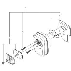 McCulloch CS340 - 966631401 - 2014-10 - Muffler Parts Diagram