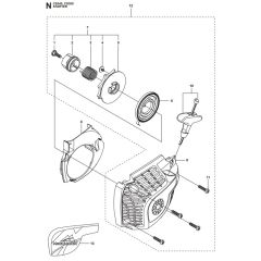 McCulloch CS340 - 966631401 - 2014-10 - Starter Parts Diagram