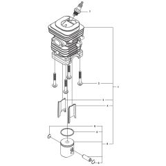 McCulloch CS340 - 967326201 - 2014-10 - Cylinder Piston Parts Diagram