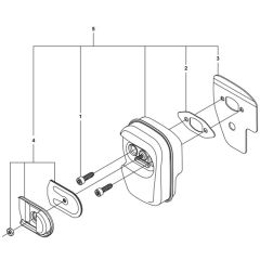 McCulloch CS340 - 967326201 - 2014-10 - Muffler Parts Diagram