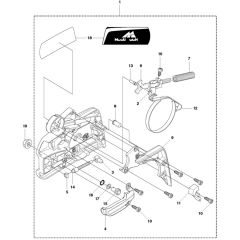 McCulloch CS350 - 2011-07 - Chain Brake & Clutch Cover Parts Diagram