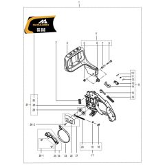 McCulloch CS35S - 2016-08 - Chain Brake Parts Diagram