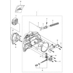 McCulloch CS380 - 966631501 - 2014-10 - Chain Brake & Clutch Cover Parts Diagram