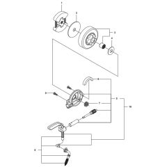 McCulloch CS380 - 966631501 - 2014-10 - Clutch & Oil Pump Parts Diagram