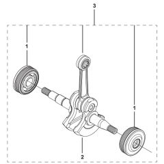 McCulloch CS380 - 966631501 - 2014-10 - Crankshaft Parts Diagram