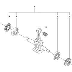 McCulloch CS390 - 2011-07 - Crankshaft Parts Diagram