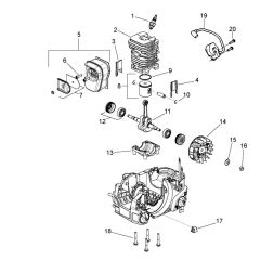 McCulloch CS42STE - 2018-11 - Cylinder Parts Diagram
