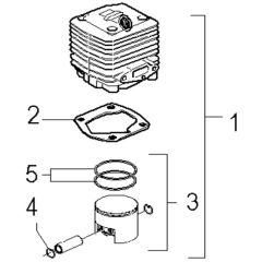McCulloch ELITE 2 210 BT - 2007-03 - Cylinder Piston (1) Parts Diagram