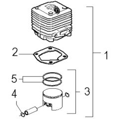 McCulloch ELITE 2 210 BT - 2007-03 - Cylinder Piston (2) Parts Diagram