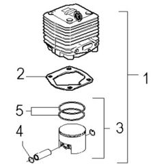 McCulloch ELITE 2 210 L - 2007-03 - Cylinder Piston (1) Parts Diagram