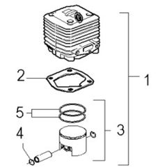McCulloch ELITE 2 510 L - 2007-03 - Cylinder Piston (1) Parts Diagram