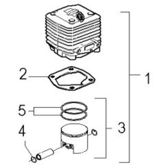 McCulloch ELITE 2 510 L - 2007-03 - Cylinder Piston (2) Parts Diagram